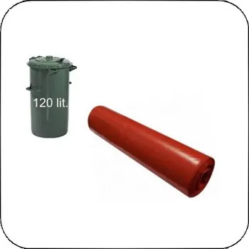 Pytle na odpadky Pytle odpadové PE, 70 x 110 cm, 60 mi, 20 ks, červené