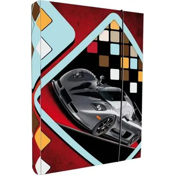 desky na sešit Box A5 školní s gum. AUTO