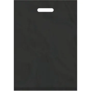 Igelitová taška s průsekem PE, 38 x 44 cm, černá