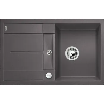 Granitový dřez Granitový dřez Blanco METRA 45 S Šedá skála 518868 + Sanitární silikon + Designové masivní dřevěné krájecí prkénko z akácie