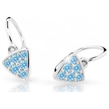Náušnice Dětské náušnice se zirkony C2207 světle modrá