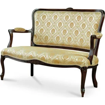 Pohovka Pohovka masiv polstrovaná 124x59x95 zlatá