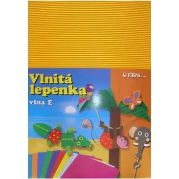 Výtvarný papír Lepenka vlnitá, rovná, A4, žlutá