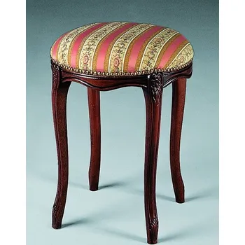 Stolička Stylová masivní stolička polstrovaná s ozdobnými ornamenty průměr 37