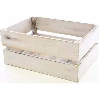 Úložný box Dřevěná dekorativní bedýnka- design beden na víno, 51x36x23 cm