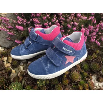 Dívčí polobotky Dětské boty Superfit Moppy Blau Rosa 20, Vnitřní délka boty: 12,6 cm