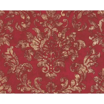 Tapeta Vliesová tapeta barokní styl, červená, zlatá, metalická 374131 / Tapety na zeď 37413-1 New Studio 2.0 (0,53 x 10,05 m) A.S.Création