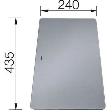 Kuchyňské prkénko Blanco krájecí deska skleněná pro dřezy pod desku (keramické) šedé tvrzené sklo 227 699