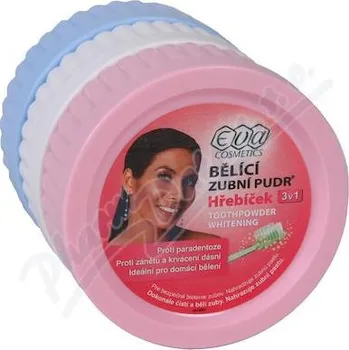 zubní pasta EVA Bělící zubní pudr Mix Menth+Hřeb+Fluor 3ks