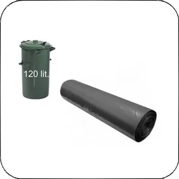 Pytle na odpadky Pytle odpadové PE, 70 x 110 cm, 80 mi, 15 ks, černé