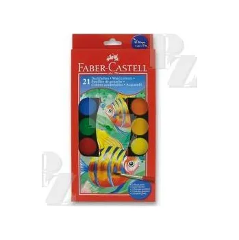 Výtvarná barva Vodové barvy vodovky 30mm 21 barev, Faber Castell