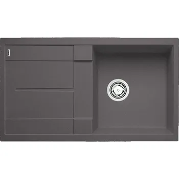 Granitový dřez Granitový dřez Blanco METRA 5 S Šedá skála 518872 + Sanitární silikon + Designové masivní dřevěné krájecí prkénko z akácie