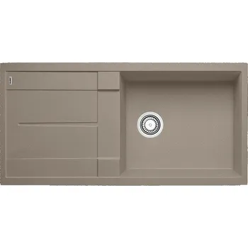 Granitový dřez Granitový dřez Blanco METRA XL 6 S Tartufo 517359 + Sanitární silikon + Designové masivní dřevěné krájecí prkénko z akácie