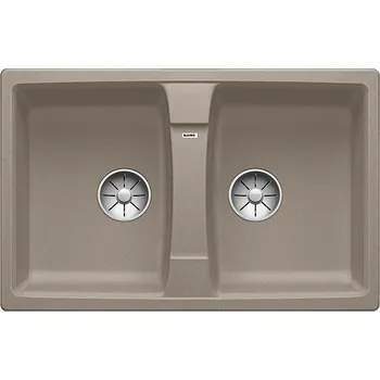 Granitový dřez Granitový dřez Blanco LEXA 8 Tartufo 524967 + Sanitární silikon + Designové masivní dřevěné krájecí prkénko z akácie