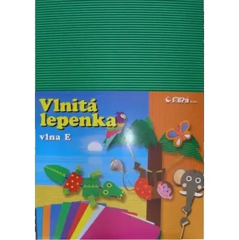 Karton Lepenka vlnitá, rovná, A4, zelená