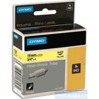 Pásek do tiskárny Páska Dymo D-1 Rhino, smršťovací, 9 mm x 1,5 m, černý tisk a žluté