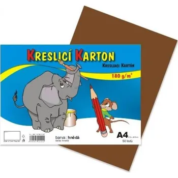 Kreslící karton A4, hnědá, 50 listů