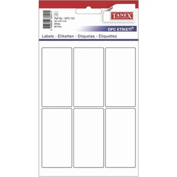 Samolepící etiketa ETIKETY A6, 34 x 67 mm, bílá