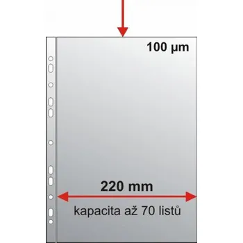 Obal euro A4 U, 100 micronů, maxi