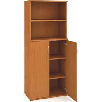 Nábytek Hobis Skříň S 5 80 04 Barva dveří: ořech, Barva korpusu: bílá, Úchytky: UCO