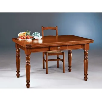 Jídelní stůl Stylový masivní jídelní stůl - rozkládací se zásuvkou/bez zásuvky