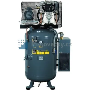 Kompresor Elektrický, pístový, průmyslový kompresor Schneider, 10bar + rozběh hvězda/trojúhelník + integrovaná kondenzační sušička UNM STS 1250-10-500 X DK C