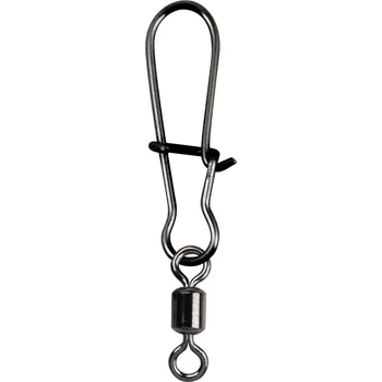 Obratlík a karabinka Gamakatsu-Spro Hyper EZ Snap With Swivel Vel.3 (5ks) Steinless Black Nickel