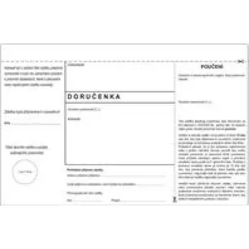 Obálka Doručenka B6, správní řád, bez pruhu