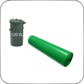 Pytle na odpadky Pytle odpadové PE, 70 x 110 cm, 40 mi, 25 ks, zelený