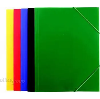 Mapa 3 klopy polyprop.neprůhl.s gum. žlutá