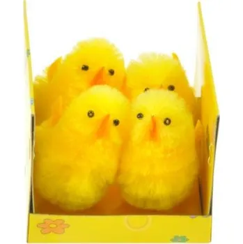 Velikonoční dekorace Kuře velikonoční, 5 cm, 4 kusy