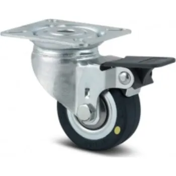 Dvoukolový ruční vozík Antistatické přístrojové kolečko 50, otočné s brzdou, plotýnka