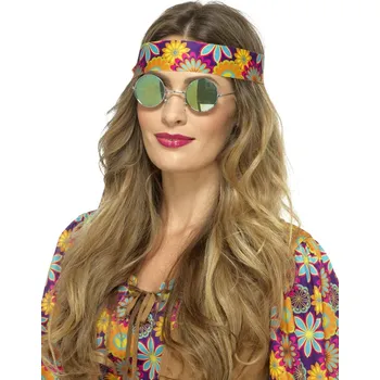 Smiffys Hippie brýle lenonky zrcadlové