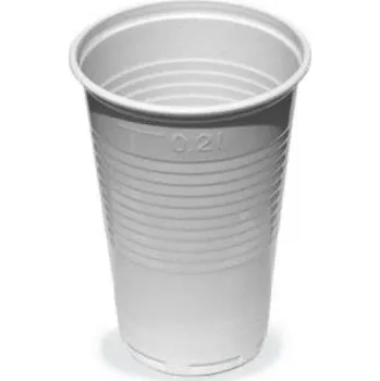 Jednorázové nádobí Kelímek 0,2 l, bílý, 100 ks