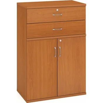 Hobis Skříň SZ 3 80 03 Barva dveří: třešeň, Barva korpusu: šedá, Úchytky: UCO