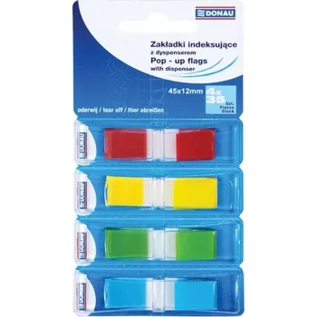 Záložky samoleo.45x12 4b.x25ks plast.popis. DONAU