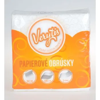 Papírový ubrousek Ubrousky 33x33 verytis 135g bílé