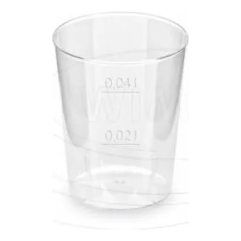 Jednorázové nádobí Kelímek na alkohol 2 - 4 cl, průhledný, 50 ks