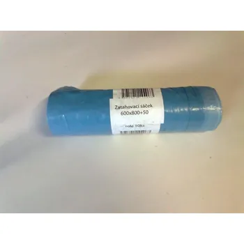 Pytle na odpadky Pytle odpadové PE zatahovací, 60 x 80 cm, 40 mikronů, 10 ks, modré