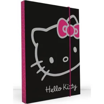 Sešit Box A5 školní s gum. Hello Kitty Black