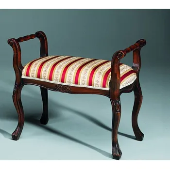 Zahradní lavice Stylová lavička polstrovaná červené baroko 105x38x60