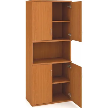 Policová skříň Hobis Skříň S 5 80 05 Barva dveří: akát, Barva korpusu: bílá, Úchytky: USN