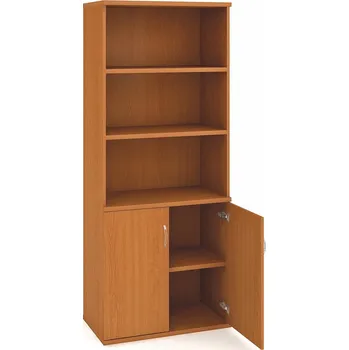 Policová skříň Hobis Skříň S 5 80 03 Barva dveří: třešeň, Barva korpusu: bílá, Úchytky: USH