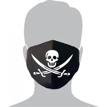 rouška Ochranná rouška - Pirát (Textilní černá)