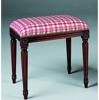 Stolička Stylová masivní stolička polstrovaná vzor kostka s ozdobnými ornamenty 45x33x46