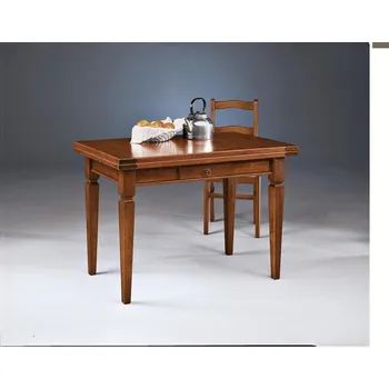 Jídelní stůl Stylový masivní jídelní stůl rozkládací se zásuvkou/bez zásuvky