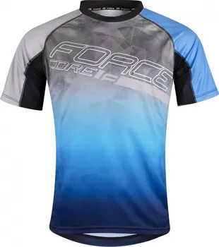 cyklistický dres Force MTB Core 9001528MP šedý/modrý