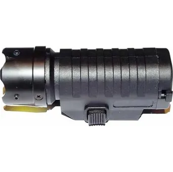 STRIKE SYSTEMS® STRIKE LED diodová svítilna s laserem na RIS lištu, 40 lm - Černá