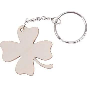 Skříňka na klíč FK Dřevěná klíčenka - čtyřlístek 4,4x4,5