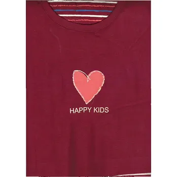 Dívčí noční košile LKD-006, krátký rukáv, vínová, vel. 128